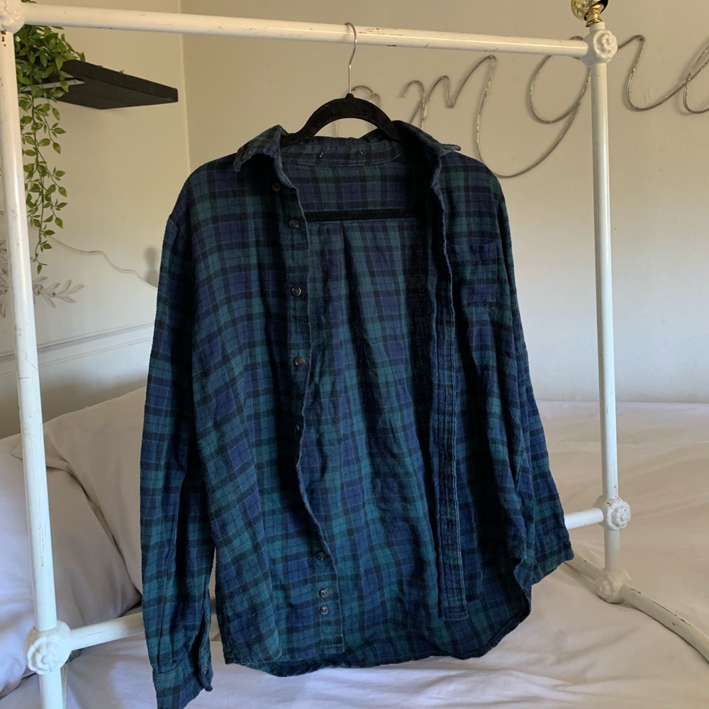 Blue and green flannel